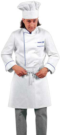 Kochschürzen weiss ohne Latz