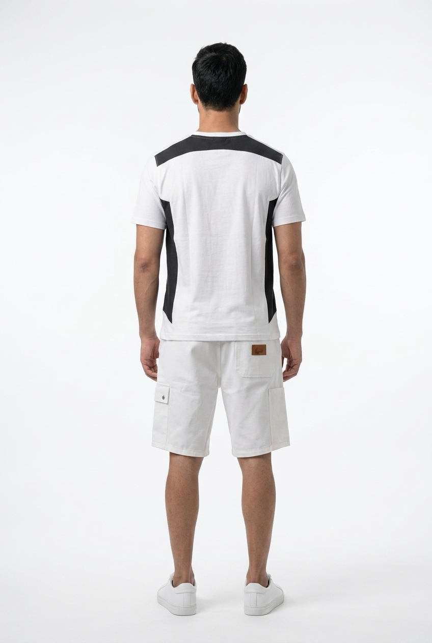 Shorts weiss mit Beintasche