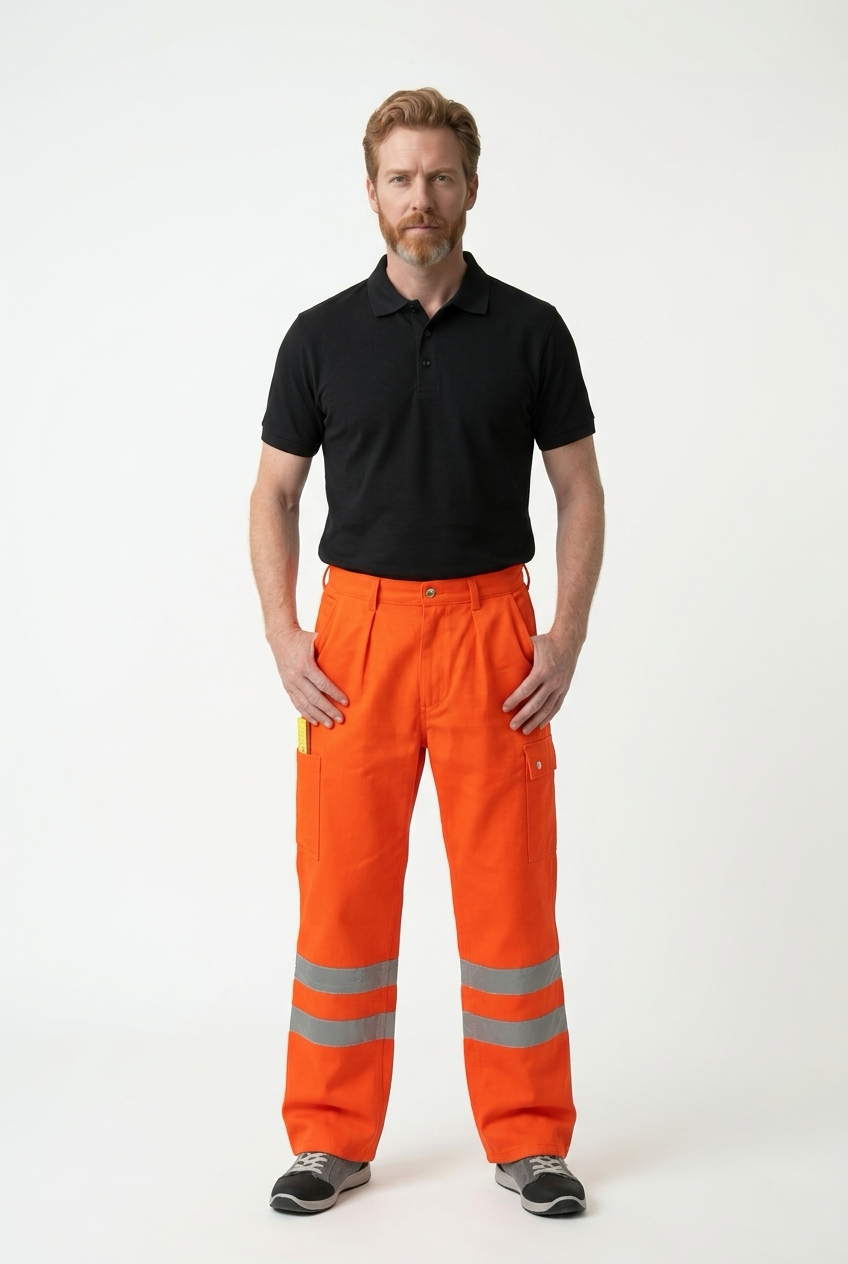 Beintaschenhosen CORD orange