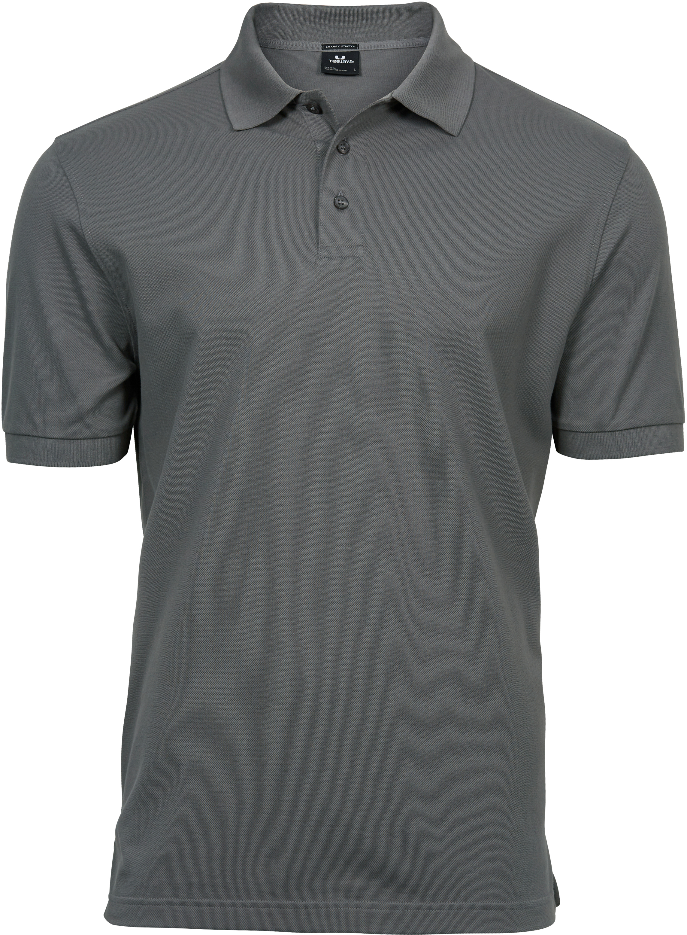 HERREN Luxus Stretch Polo-dunkelgrau-S