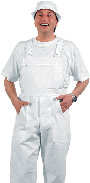 Pantalons à bretelles blanc