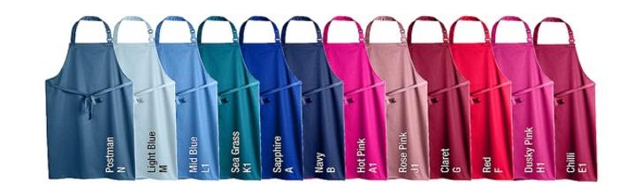 Tabliers colorés sans bavette