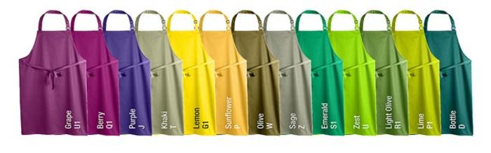 Tabliers colorés sans bavette