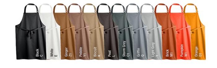 Tabliers colorés sans bavette