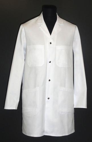 Berufsmantel weiss  mit Druckknöpfen